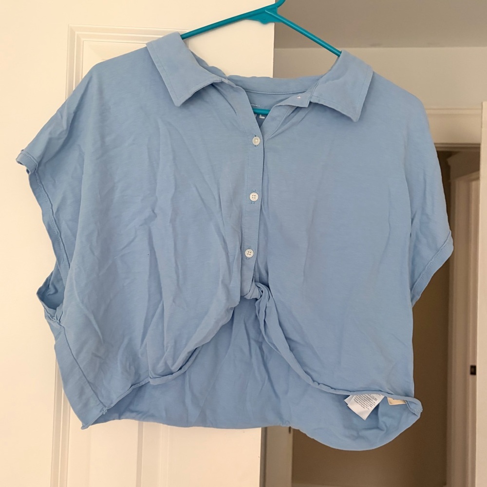 Madewell Light Blue Button-Up Top
